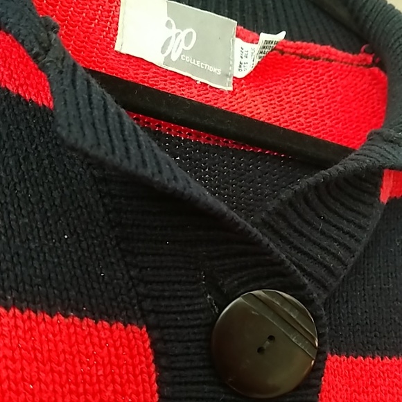 JP Collections OS Striped Sweater - Picture 3 of 6